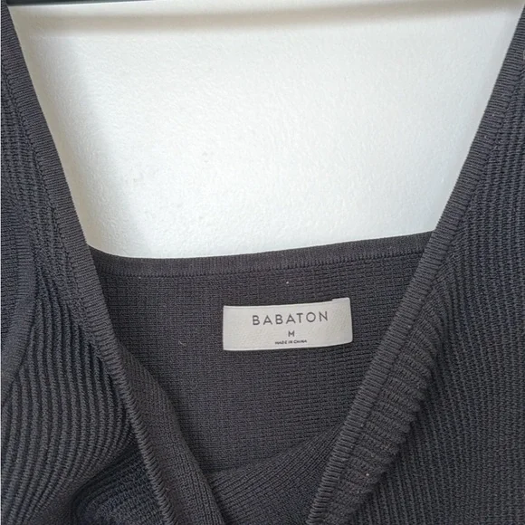 Babaton Black Ribbed Tank Top - Picture 3 of 3